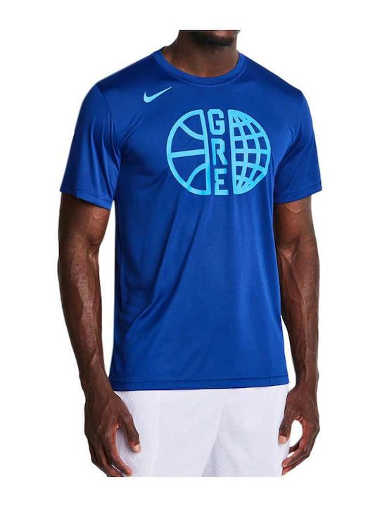 Nike Ανδρική Κοντομάνικη Μπλούζα GREECE Dri-FIT FQ3668-455