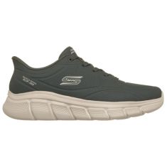 SKECHERS ΑΘΛΗΤΙΚΑ ΠΑΠΟΥΤΣΙΑ SNEAKERS ΔΕΡΜΑ SLIP-INS BOBS SPORT B FLEX 118116-OLV